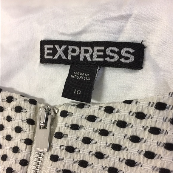 Polka dot black and white express dress size 10. - Picture 4 of 7